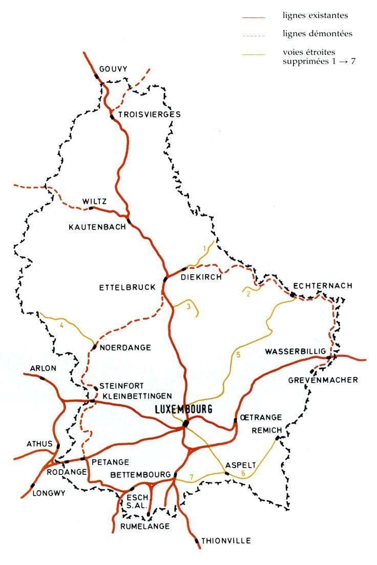 வரைபடம் லக்சம்பர்க் ரயில் நிலையம்
